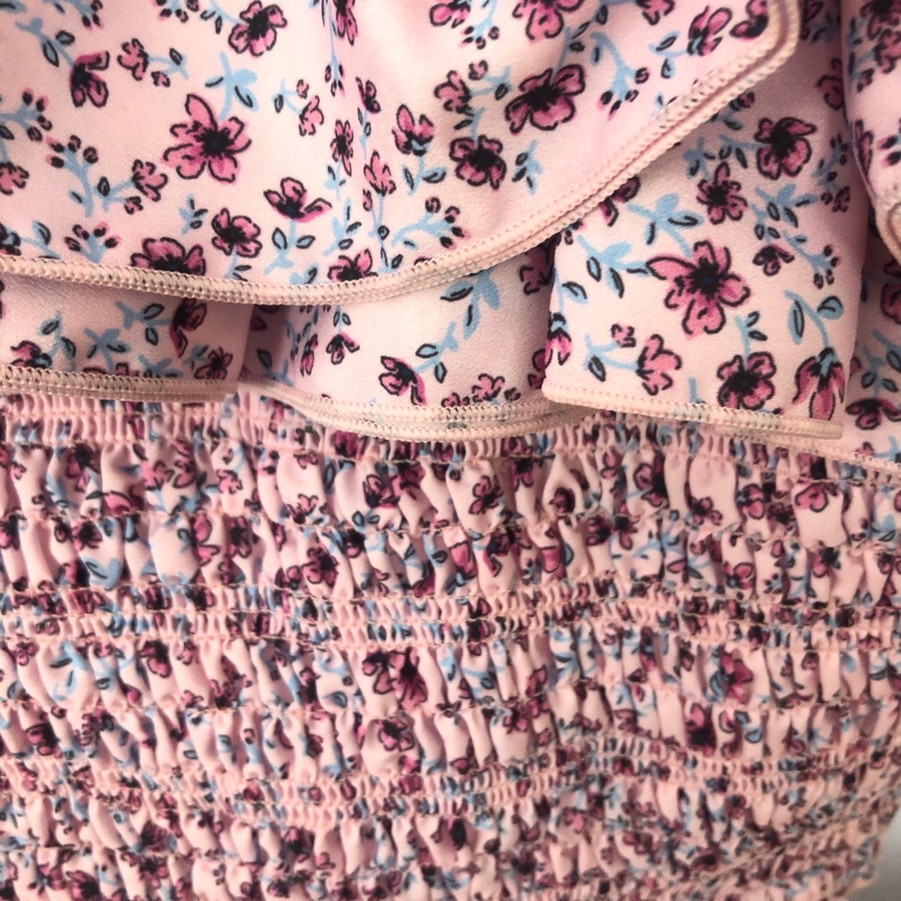 NICHOLAS Lilac Floral Off-Shoulder Ruffle Crop Top - Picture 7 of 7